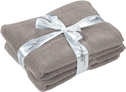 Hillfair 12-Piece Cotton Bath Towel Set - 600 GSM - Hotel Spa Towels - 2 Bath, 4 Hand, 6 Washcloths - Absorbent Soft Cotton - Khaki Stone - color: Stone, size: 12 Piece Towel Set
