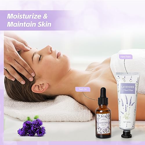 Lavender Spa Gifts Set, 11 Pcs Bath Gift Set for Women, Relaxing Spa Gifts, Home Spa Bath Set Self Care Package, Birthday Gifts for Womens Her Mom Friends Wife Girlfriend Wife