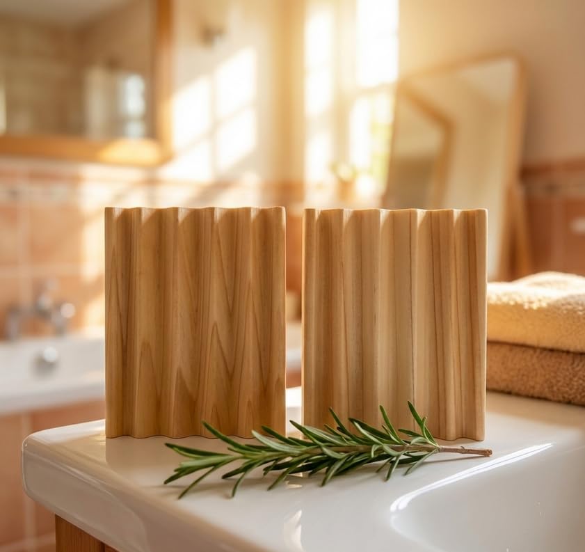 Handcrafted Wood Soap Dish 2 Pack - Draining Dish for Our Soap Bars - Natural Red Alder Wood - No Chemical Varnish, Lacquer or Stain is Used - Handmade in The USA (Regular Size) - size: Regular