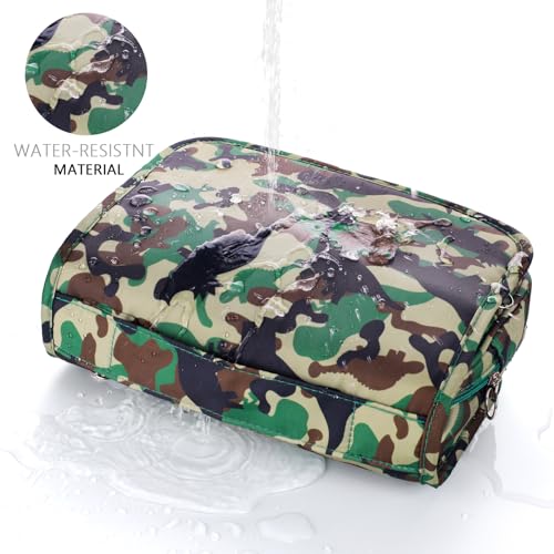 Kids Hanging Toiletry Bag for Boys, Travel Toiletry Bag for Little Young Boys Waterproof Wash Bag Toddler Traveling Toiletries, Dinosaur Camo - color: Dinosaur-Camo