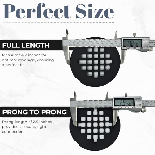 4 ¼” Polished Dark Grey Snap-in Shower Drain Cover - Replacement - 4.25" OD Strainer - Easy Install - Premium Round Shower Drain Cover - Solid Brass Construction - (Titanium/Gun Metal) - color: Polished Gun Metal/Titanium