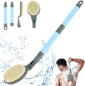 Back Scrubber Anti Slip for Shower, 21.7” Detachable Back Bath Brush for Shower, Back Scrubber, Exfoliation and Improved Skin Health for Elderly with Limited Arm Movement, Disabled (21.7” Grey) - color: 21.7” Grey