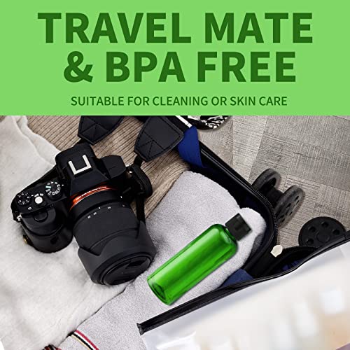 LISAPACK 3.4 oz Travel Bottles for Toiletries, Plastic Travel Size Containers for Shampoo Conditioner TSA Approved, Empty Small Squeeze for Lotion, Leak Proof Mini Liquid Tube for Refillable Green - color: Green