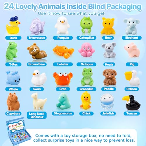 Bath Bombs for Kids with Surprise Inside, 24 Pack Kids Bath Bombs with Toys Inside Gift Set, Kid Bubble Bath Fizzy for Girls Boys with Bath Toys - color: Blue Edition