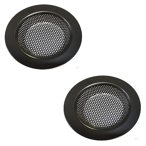 Drain Hair Catcher,Drain Stoper,Shower Drain Cover for Bathtub, Kitchen Sink Strainer, Stainless Steel Bathroom Sink, Drain Stopper with (2 PCS,Black,4.5 in) - color: 2 Pcs,black,4.5 in