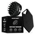 Silicone Body Scrubber & Scalp Massager for Men & Women | Cleanses, Exfoliates & Removes Dead Skin | Super Soft Silicone Bristles for Both Body and Hair | Set of 2
