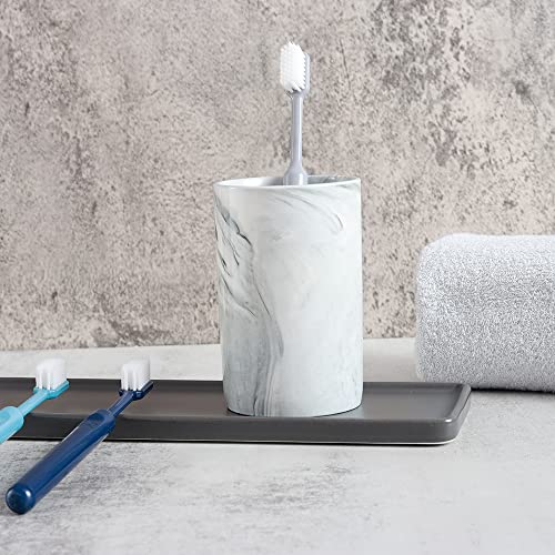 Ceramic Toothbrush Holder, Bathroom Cup, Drinking Mug, Coffee Cups, Marble Pattern Pen Holders, 300ml/Pcs (Grey) - color: Grey