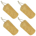 Natural Loofah Sponge (4 Packs), 6“ Natural Loofah Exfoliating Body Scrubber Egyptian Loofa Eco 100% All Natural luffa Cleaning for Men Women Deep Clean Skin