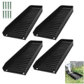 Gutter Downspout Extensions, Rain Gutter Downspout Splash Block,Drain Water Downspout Diverter, Gutter Splash Guards for Rainwater Drainage,16.3Inch (Black-4 Pack) - color: Black-4 PACK