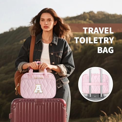 YOOLIFE Hanging Toiletry Bag for Women - Travel Toiletry Bag Makeup Bag, Portable Toiletries Cosmetic Bag, Airplane Travel Essentials Black - P - color: Black, style: P