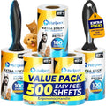 PetLovers Extra Sticky Lint Roller Mega Value Set 500 Sheets for Pet Hair Removal and Clothes, Dog and Cat Lint Remover 5 Pack - size: 5 Pack Black