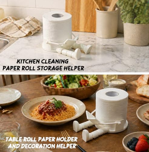 OYEFLY Funny Toilet Paper Holder, 3D Printed Toilet Roll Holder, Freestanding Plastic Bathroom Tissue Holder, Novelty Toilet Paper Stand for Bathroom Decor
