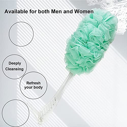 PPHAO - Back Bath Brush - Loofah Sponge Scrubber - Bath Brush Long Handle for Shower - Loofah Exfoliating for Men - Shower Loofah for Women - Green Loofah - 1Pack - style: Green