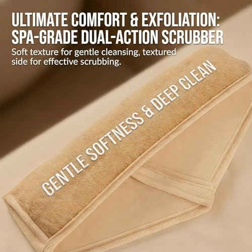 Natural Loofah Back Scrubber for Shower for Men and Women, Exfoliating Loofah Sponge with Soap Saver (1Back+2Pads+1Bag) - size: 2Pads+1Back+1Bag