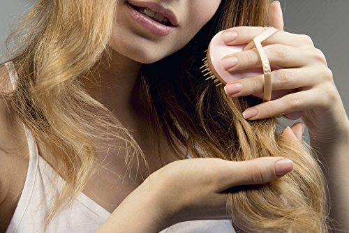 B127 Shower Head Brush/Exfoliator Shampoo Brush/Head Massager Scalp Stress Relax Shower Brush/Scalp Scrub Hair Brush Massager/Hair Massager for Hair Growth/Scalp Dandruff Brush Small Hair Brush - color: Green Cotton