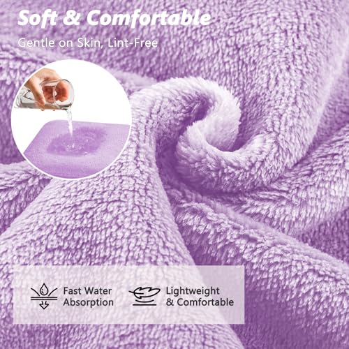 Women’s Plus Size Towel Wrap with Hair Towel (2XL-4XL), Oversized Shower Body Wrap Bathrobe, Soft Quick-Dry Hair Drying Towel for Spa Use Light Purple - color: Light Purple, size: 2XL-4XL