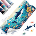 XIYUNTE Baby Bath Mat for Tub Non Slip Kids Bath Mat - 40"x16" Extra Long Bathtub Mat Non Slip Kids, Eco-Friendly Toddler Bath Mats with Suction Cups for Secure Grip, Easy to Clean & Easy Drying - color: Whale-light