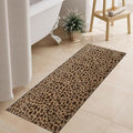 Bathroom Rugs Leopard Print Bath Mats Cheetah Fluffy Rug 20X47 Inch Non Slip Bath Rug Washable Bath Mat Shower Rug for Bathroom Floor Sink Shower Vanity - size: 1'8" x 3'11" (Rectangular)