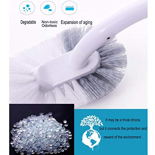 Marbarsse Bathroom Toilet Bowl Brush and Holder, Curved Design Toilet Brush for Deep Cleaning Under Rim, Best Toilet Brush Set, Easy Handy CompactToilet BowlCleaner Brush for Bathroom, 2 Pack - color: 2 Pack