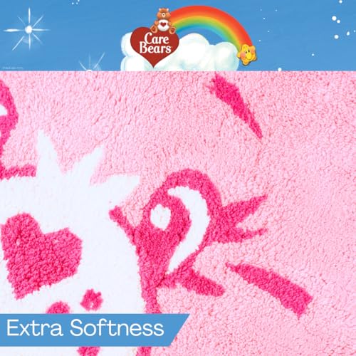 Care Bears Cheer Bear Pink Cotton Non Slip Plush Bathroom Mat Rug (Officially Licensed Product) By Franco - color: Care Bears