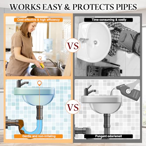 50 Inch Drain Snake Hair Drain Clog Remover for Tub Cleaning, 7PCS | for Cleaning Shower, Bath Tub, Bathroom Drains