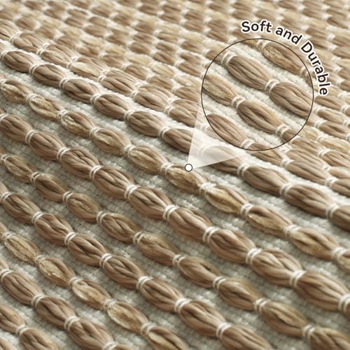 AMOAMI Unique Woven Bath Mat, Super Absorbent Non Slip Bath Mat, 18" x 30", Brown - color: Brown, size: 18" x 30"