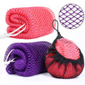 2 Pack African Net Sponge Exfoliating Body Scrubber Bath Sponge for Daily Use (Pink + Deep Purple) - color: Pink + Deep Purple