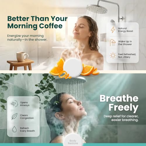 Body Restore Shower Steamers Aromatherapy 6 Pack – Fathers Day Gift for Dad, Birthday Gifts for Men, Relaxation Stress Relief Self Care – Premium Citrus Essential Oil Tablets - color: Citrus 6 Pack