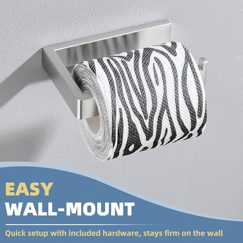 APLusee Toilet Paper Holder Brushed Nickel 304 Stainless Steel, Heavy-Duty Screw Mount, Rustproof & Space Saving Holder for Stylish Bathrooms, Apartments & Compact Spaces - color: Brushed Nickel