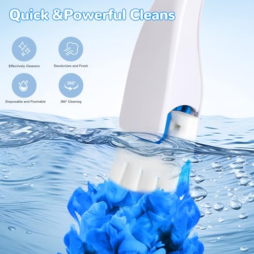 Effacera 36 Refills Disposable Toilet Bowl Paper Bulk Toilet Fresh Flushable Refills for Bathroom Toilet Brush Accessories Supplies Starter Kit - color: Original - 36 Refills (Fresh Scent)