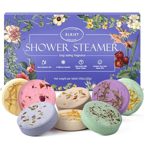 Shower Steamers Aromatherapy Mothers Day Gifts for Women 8 Pack, Shower Bombs Birthday Gift for Mom with Lavender Natural Essential Oils, Self Care Gifts for Women Lover Home Spa