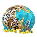 allydrew Wild Side Reusable Women's Waterproof Shower Caps for Long Hair, Wild Floral - color: Wild Floral