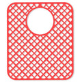 2 Pack Silicone Sink Protectors for Kitchen Sink, Trellis Pattern 13 x 11 Inches Sink Mat, Non-Slip and Durable Sink Protector Silicone, Rear Drain, Red - color: Red