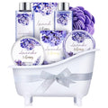 Body & Earth Bath and Body Gift Set - 8 Pcs Lavender Spa Baskets for Women, Spa Kit for Women, Birthday, Holiday, Anniversaries, Christmas Gifts for Her, Mom, Wife, Girlfriend