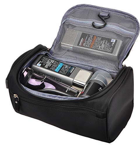 Vercord Mens Toiletry Bag Wash Travel Small Shaving Dop Kit Shower Bathroom Ditty Hygiene Bag Black - color: Black