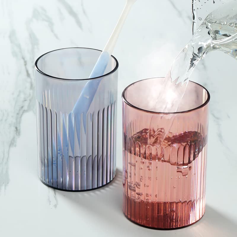 So Nice Toothbrush Holders for bathrooms Accessories Wall Mounted,Electric Shower Toothbrush Holder White Plastic toothbrushes Holder Set for Kids with 3 Cups - color: 3cups