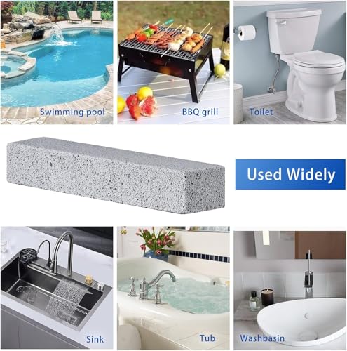 10pcs Pumice Stone Toilet Bowl Cleaner for Cleaning Pumice Scouring Pad Bulk Cleaning Stones for Toilet Bowl Stove Pool Tile Bath Household Kitchen Grill Oven Stain Removal