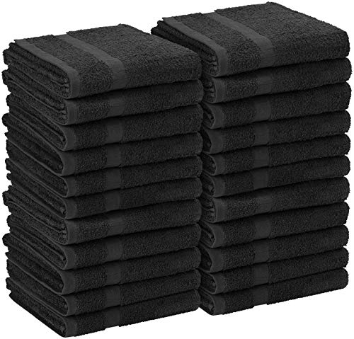 Utopia Towels Black Salon Towels, Pack of 72 (Not Bleach Proof, 16 x 27 Inches) Highly Absorbent Towels for Hand, Gym, Beauty, Spa, and Home Hair Care - color: Black, size: 72 Pack