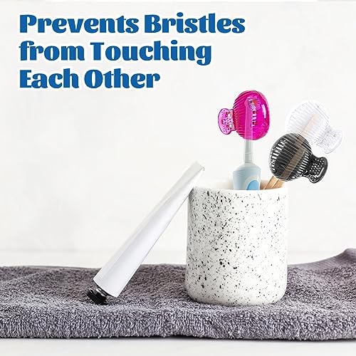 UCEC 6 Pack Toothbrush Covers Caps, Toothbrush Protector Head Covers Case | Toothbrush Cover Cap Plastic Clip,Tooth Brush Cover for Travel, Camping, Bathroom, School, Business - color: Style 1