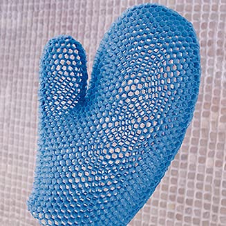 Supracor Spa Bath Mitt Body Exfoliator Face Scrub Sponge, Blue - color: Blue
