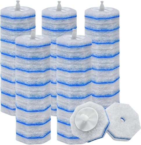 50PCS Disposable Toilet Wand Refill Compatible with Clorox Wand Refills, Disposable Toilet Bowl Brush Heads for Bathroom Cleaning