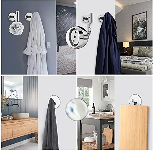 NearMoon Bathroom Hardware Set SUS 304 Thicken Stainless Steel-Towel Bar Set Include 16" Towel Rod, Toilet Paper Holder, Multifunctional Hooks Bathroom Accessories (Chrome Finish, 5 Pcs) - color: Chrome Finish