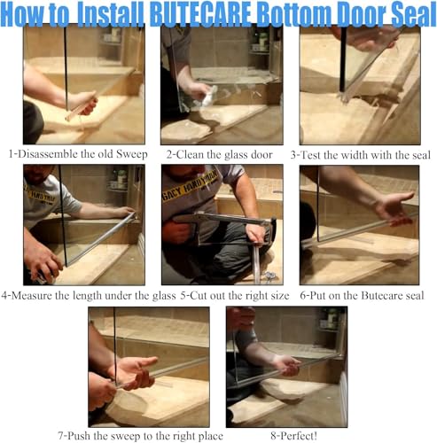 2-Pack Frameless Shower Door Bottom Seal for Glass Doors, Stop Leaks and Create a Water Barrier 39"L for glass shower door Transparentg seal strip (1/2" (12mm)) - size: 3/8 inch x 39 inches