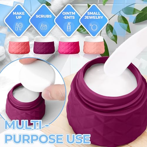 16Pack Travel Bottles for Toiletries, TSA Approved Travel Size Toiletries Containers Set, Silicone Leak Proof Refillable Bottles Elastic Sleeves Creams Jars Accessories Kit W/Clear Bag (Purplish Red) - color: Purplish Red