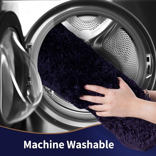 3 Pieces Luxury Bathroom Rug Set with U-Shaped Toilet Rug, Non-Slip Rubber Bottom, Thick Microfiber Fluffy Plush, Water Absorption, Quick Dry, Ultra Soft, Bath Mats for Bathroom, Tub(Purple) - color: Purple