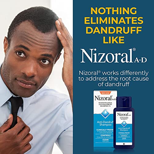 Nizoral Anti-Dandruff Shampoo 7oz and Scalp Massager Brush Bundle