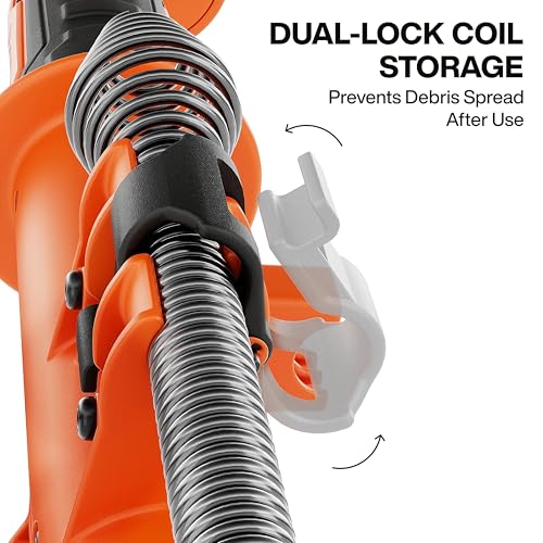 Klein Tools 53017 3-Foot Steel Toilet Auger, Toilet Snake Drain Clog Remover, Hybrid Manual Drill Operation, Plumbing Snake for Drains - color: 3-Foot