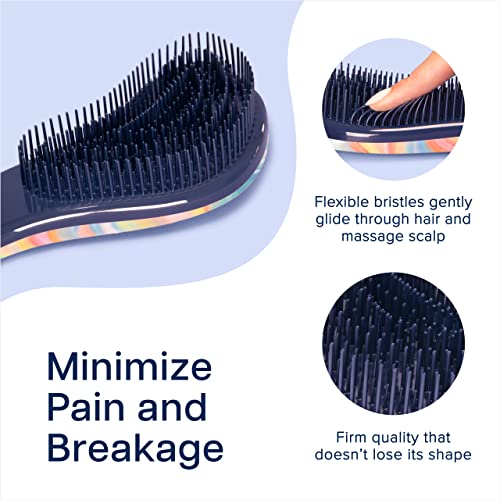 Crave Naturals Glide Thru Hair Brush - Detangler Brush for Curly, Straight, Wet or Dry Hair - Gentle Detangling Brushes for Adults, Kids, Toddlers - Hair Accessories for Women - 7.5x3" Soft Hazy Swirl - color: Soft Hazy Swirl, size: 1 Pack (Regular)