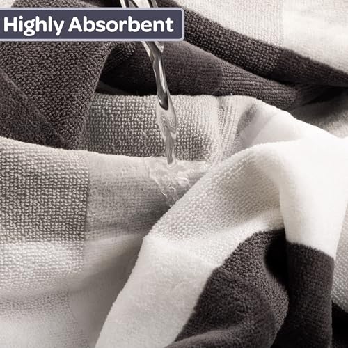 Lavish Home 2-Piece Towel Set - 35x70in Extra Large Bath Towels - 500 GSM 100% Cotton Bathroom Accessories - Absorbent Bath Sheets for Shower, Gym, Spa, and Dorm Room (Gray) - color: Gray