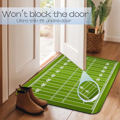 American Football Field Bathroom Mat,Non-Slip Rubber Backing Thin Low-Profile Bath Rug,Easy-Clean Bathroom Floor Mat for Shower,Bathtub,Kitchen,or Entryway - color: American Football Field